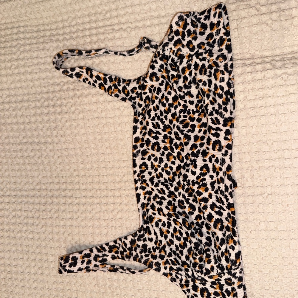 Bold Black and White Leopard Print Bikini